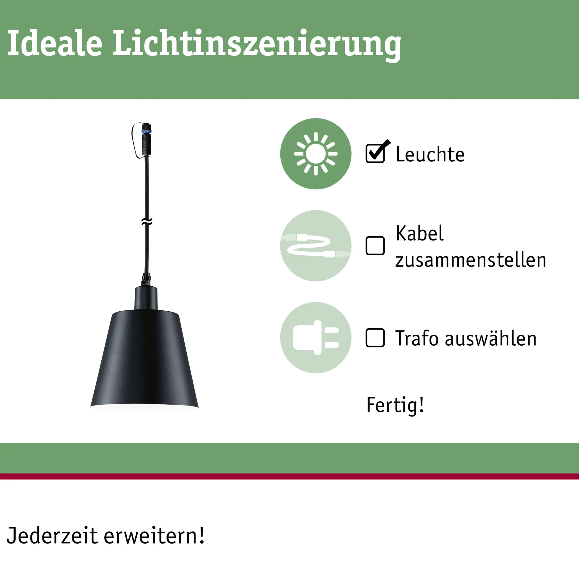 Plug & Shine Pendelleuchte - Kofia