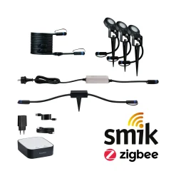 Plug & Shine Preisattraktives Starterset Zigbee 3.0 - Smart Home smik + LED Erdspieß Sting