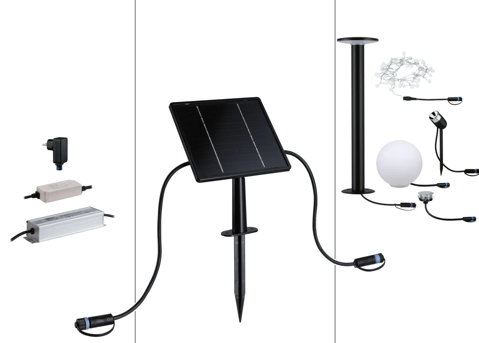 Plug & Shine Solarpanel - Plug & Shine Solarpanel IP44 24V max. 21W Anthrazit