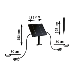 Plug & Shine Solarpanel - Plug & Shine Solarpanel IP44 24V max. 21W Anthrazit