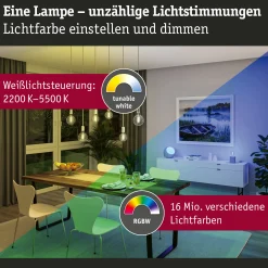 Preisattraktives Starterset Smart Home Zigbee 3.0 - LED Birne Filament G95 RGBW + Gateway + Schalter