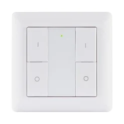 Preisattraktives Starterset Zigbee 3.0 - Smart Home smik Gateway mit Wandtaster + LED Einbauleuchte Nova Plus Coin Basisset schwenkbar Tunable White
