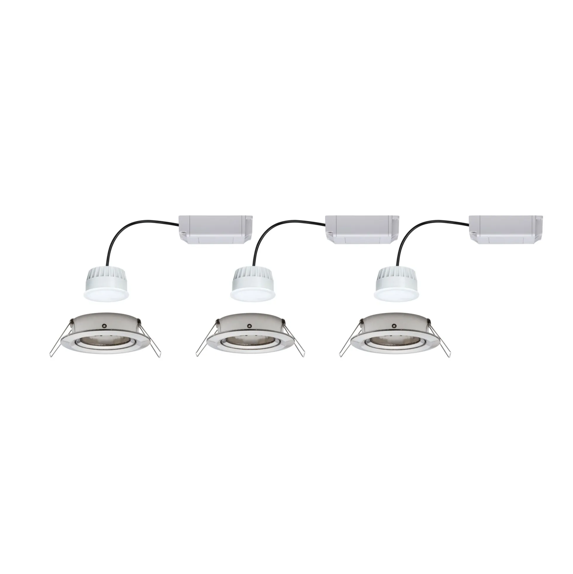Preisattraktives Starterset Zigbee 3.0 - Smart Home smik Gateway mit Wandtaster + LED Einbauleuchte Nova Plus Coin Basisset schwenkbar Tunable White