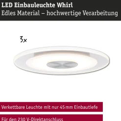 Premium LED Einbauleuchte - Whirl Basisset