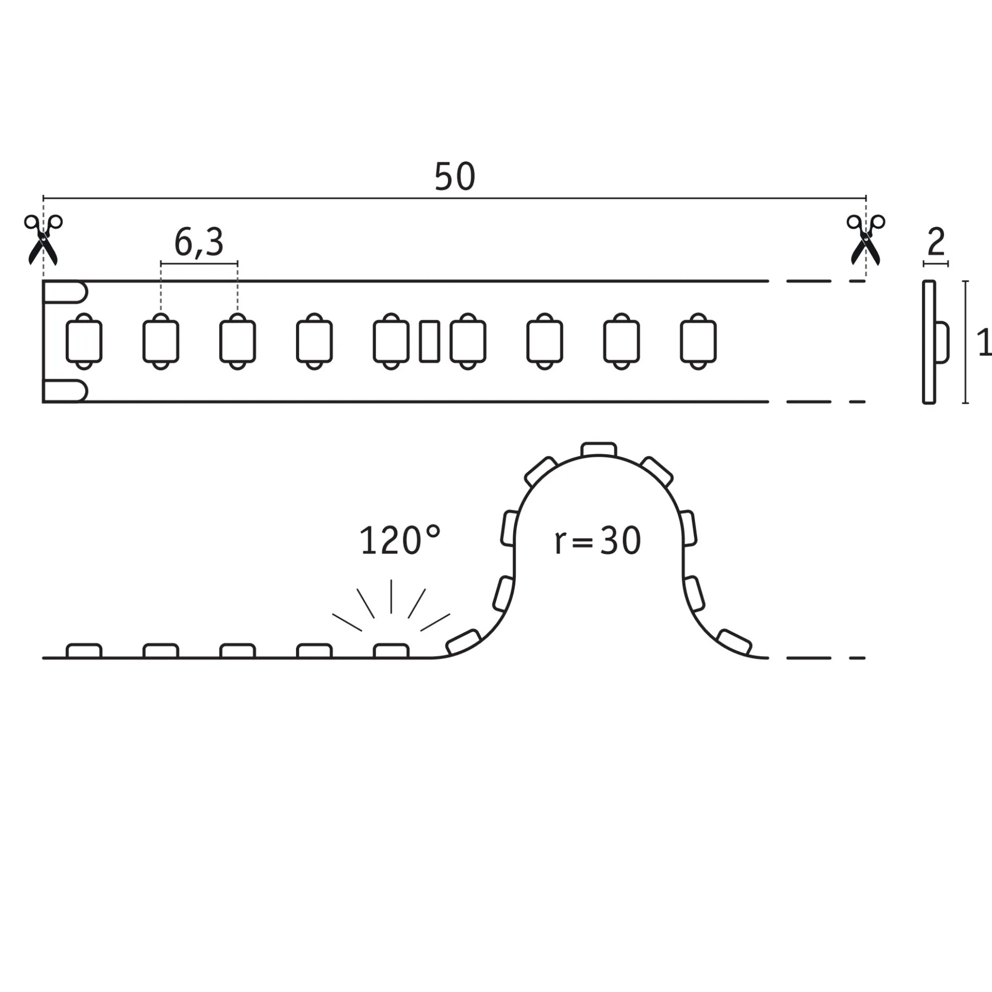 Pro Strip LED Strip - Silver P150 840
