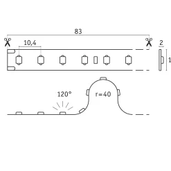 Pro Strip LED Strip - Silver P75 830