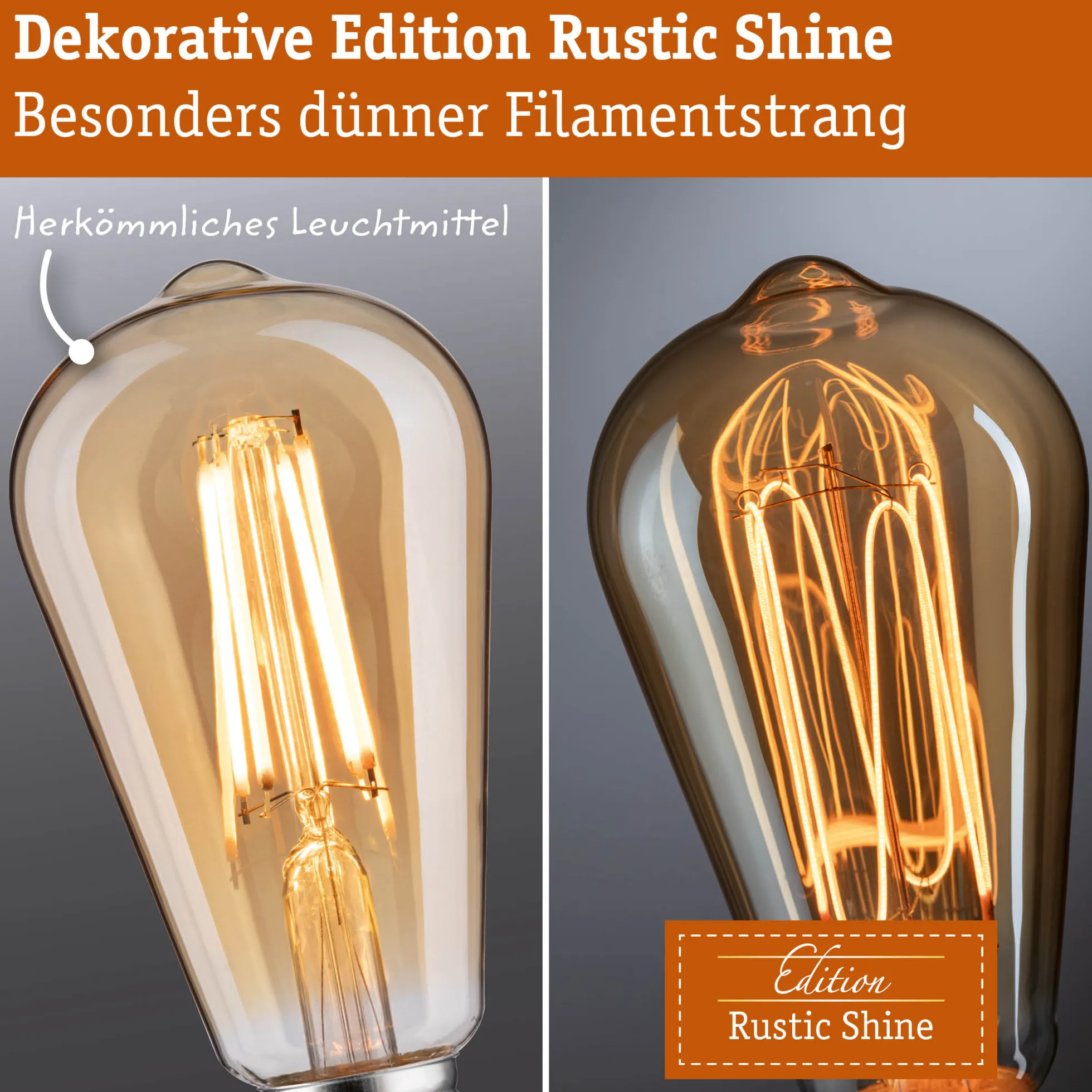Rustic Shine Standard 230V - LED Birne E27
