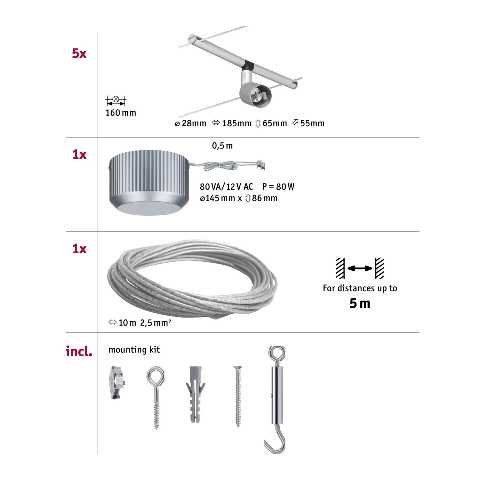 Seilsystem - Spice SaltLED Basisset