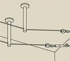 Seilsystem Montageset - Umlenker/Abhängung