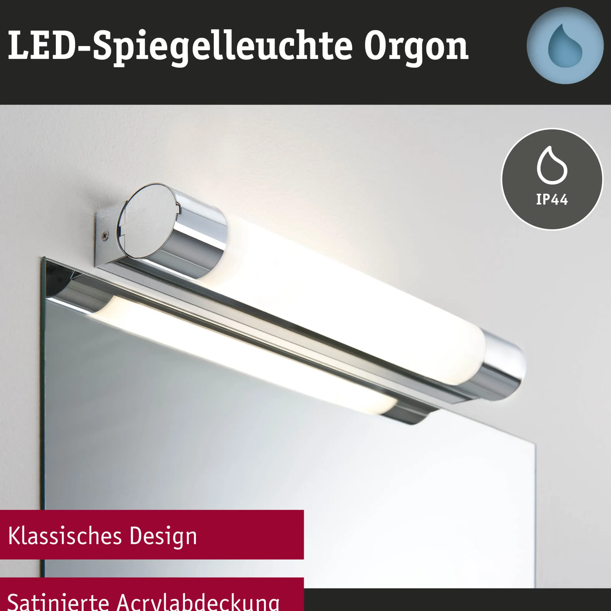 Selection Bathroom LED Spiegelleuchte - Orgon Steckdose