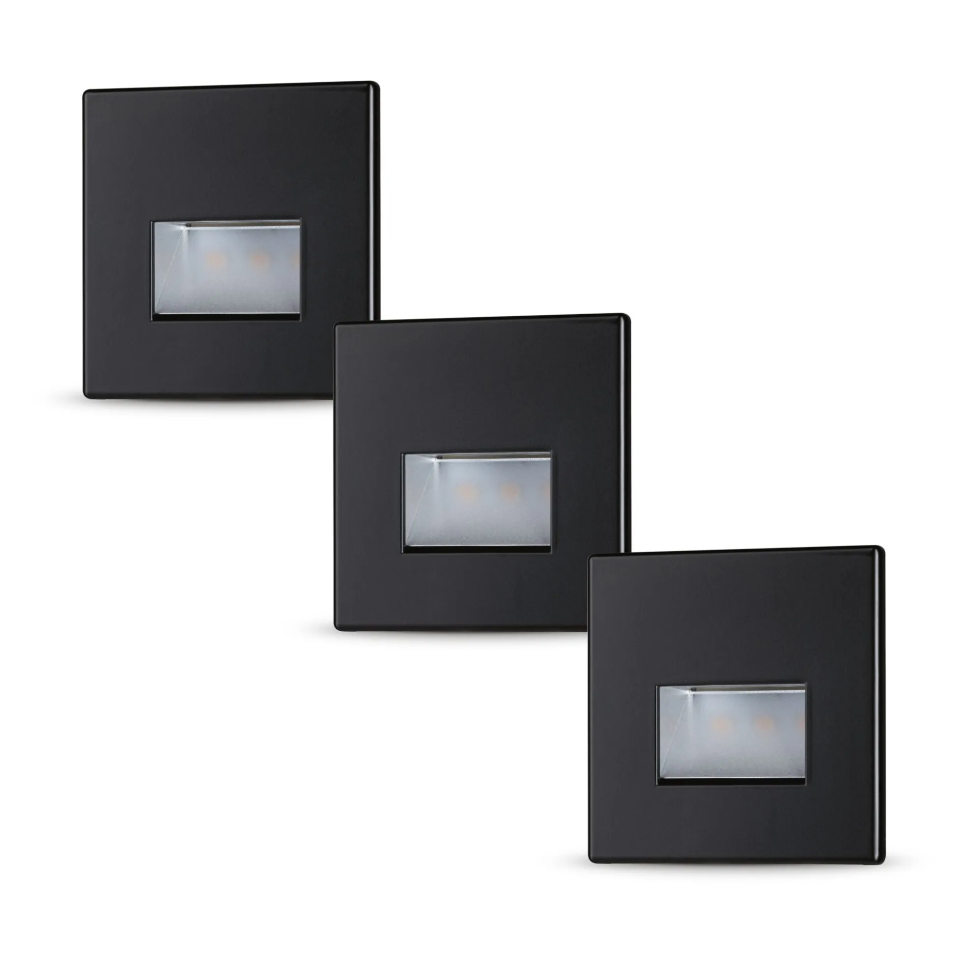 Set LED Wandeinbauleuchte - Edge 3er-Set
