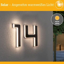Set Solar LED Hausnummernleuchte - Nummer 14