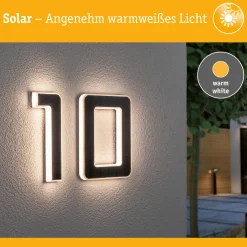 Set Solar LED Hausnummernleuchte - Nummer 10