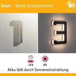 Set Solar LED Hausnummernleuchte - Nummer 13