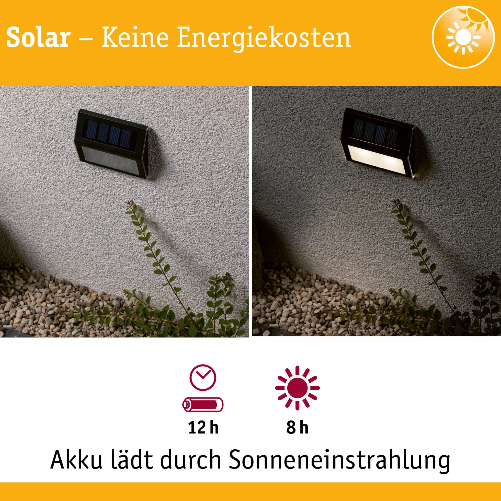 Set Solar LED Treppenleuchte - Dayton 2er-Set