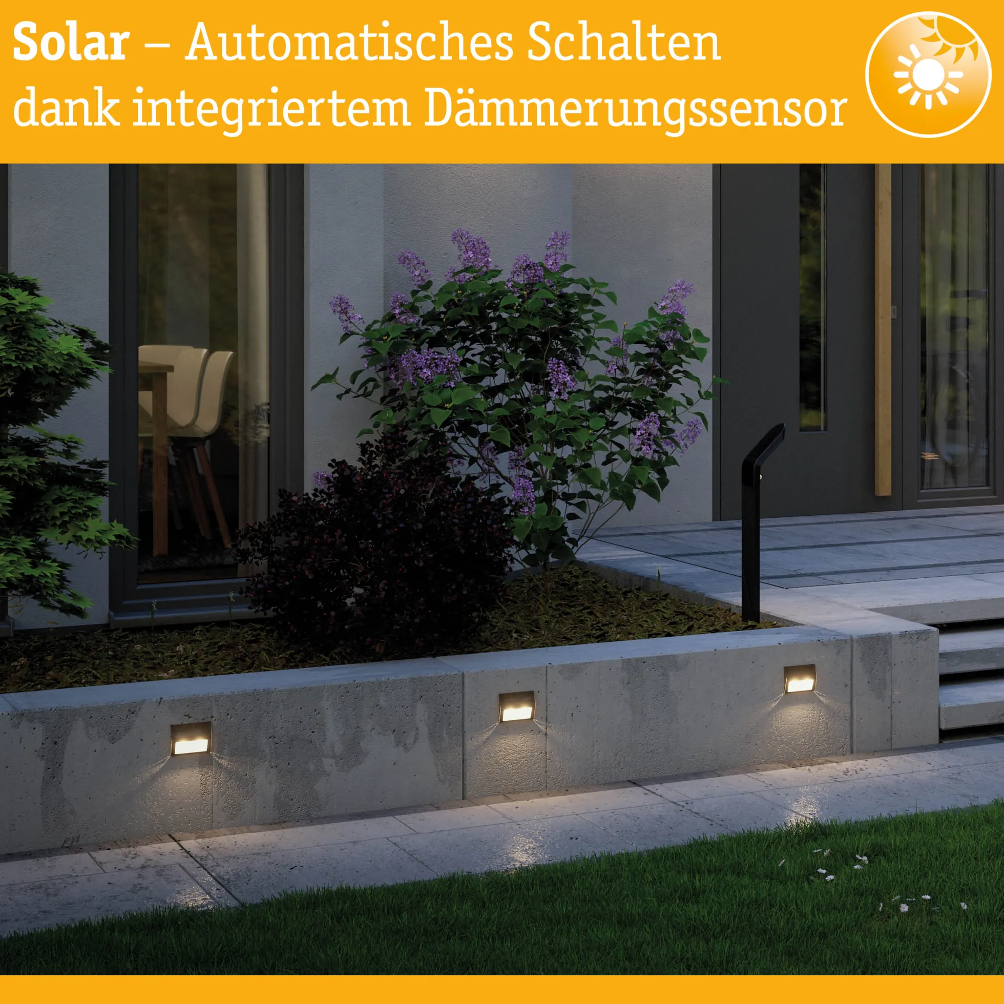 Set Solar LED Treppenleuchte - Dayton 2er-Set