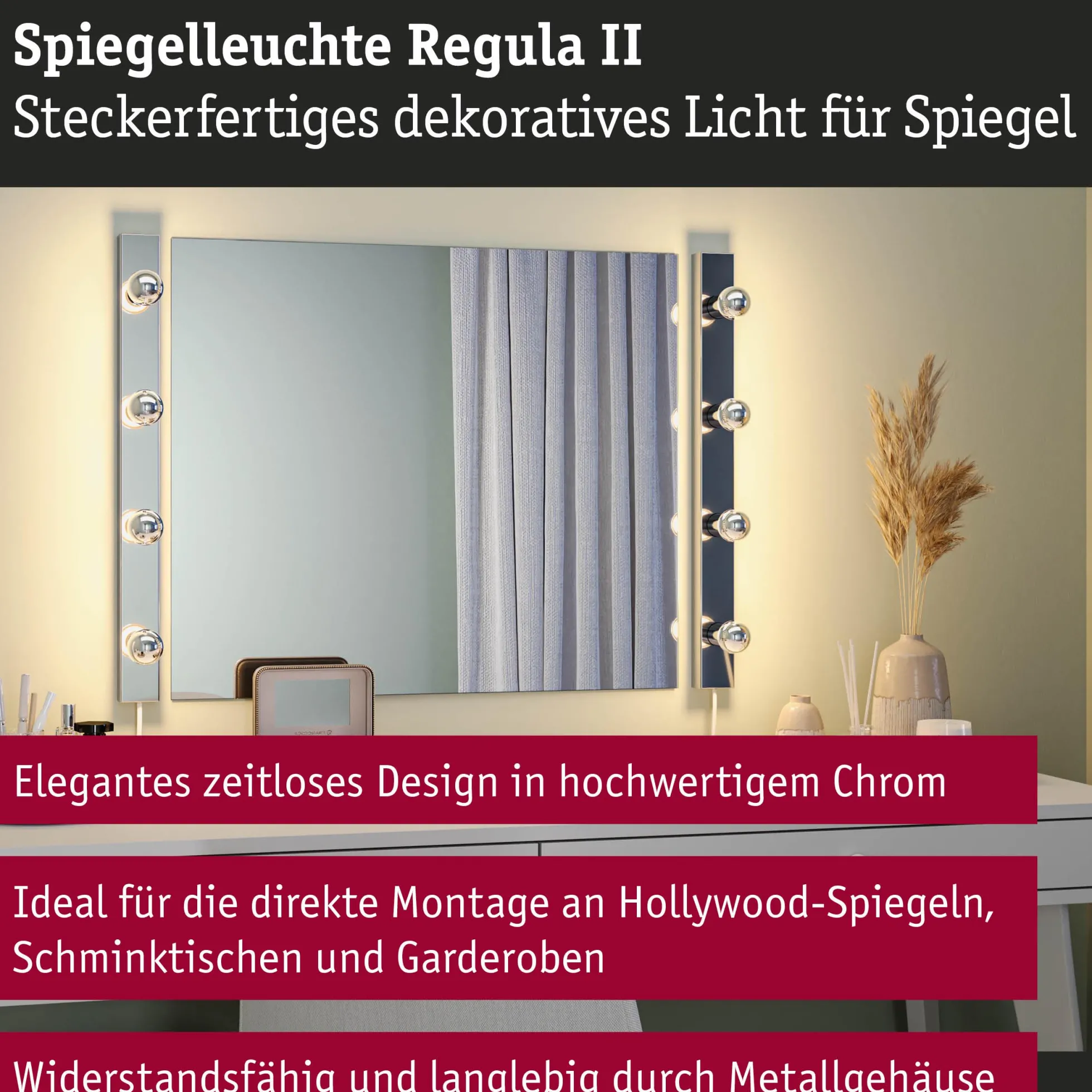 Set Spiegelleuchte - Regula II 4-flammig