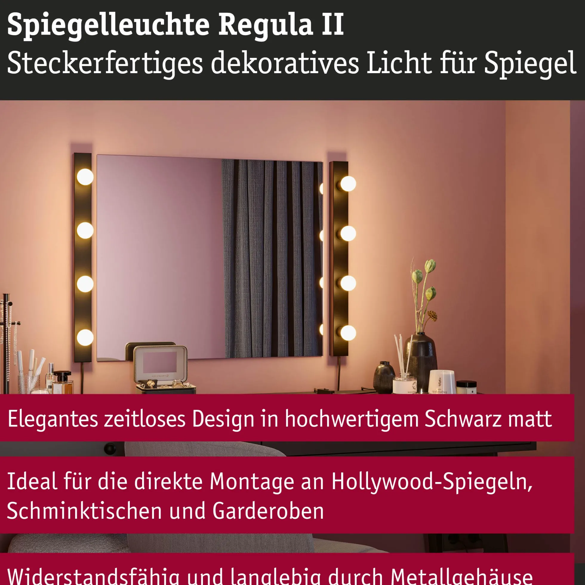 Set Spiegelleuchte - Regula II 4-flammig