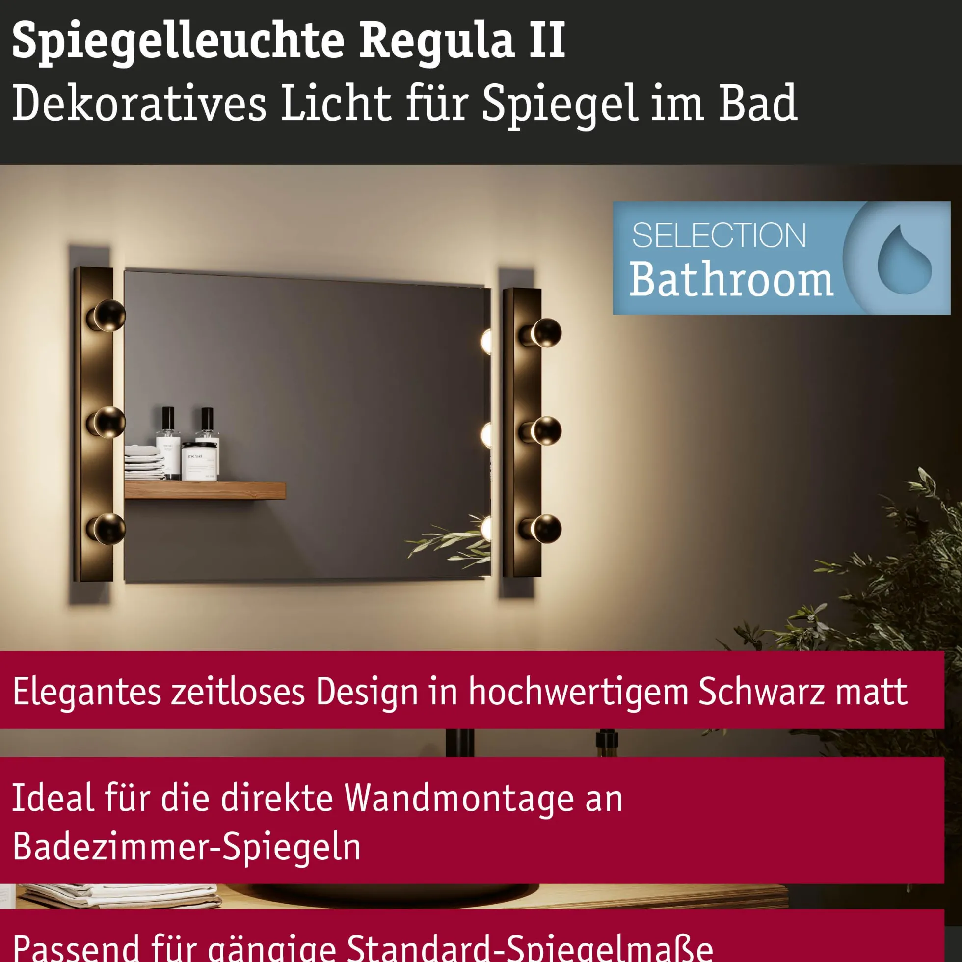 Set Spiegelleuchte - Regula II 3-flammig