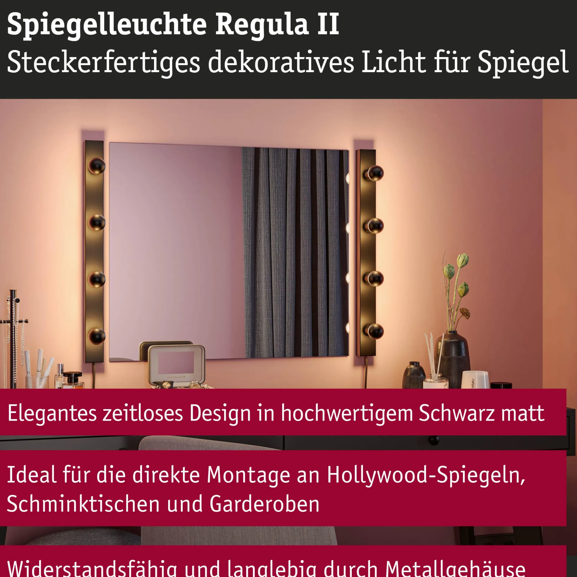 Set Spiegelleuchte - Regula II 4-flammig