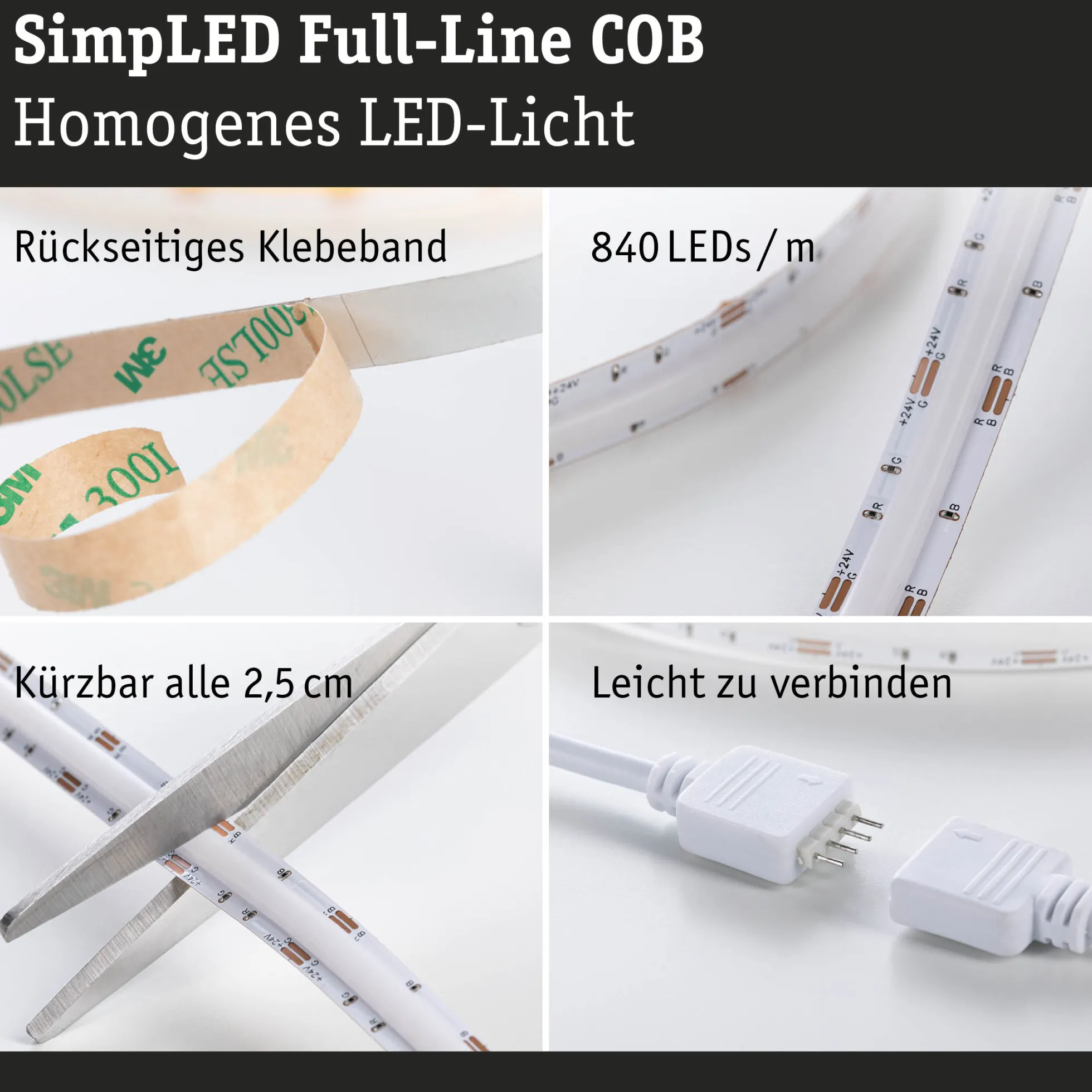 SimpLED LED Strip - Full-Line COB Komplettset
