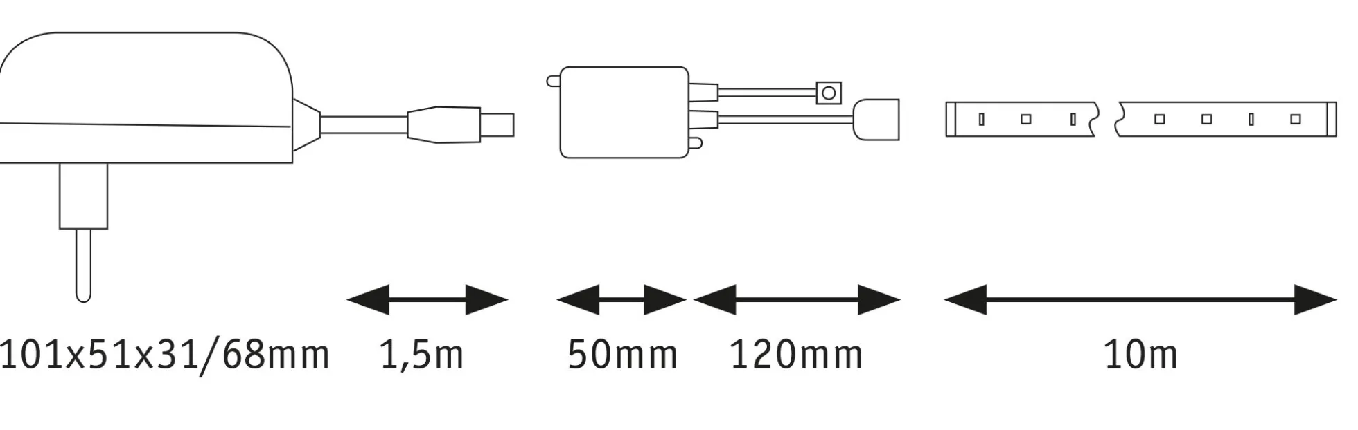 SimpLED LED Strip - RGB Komplettset