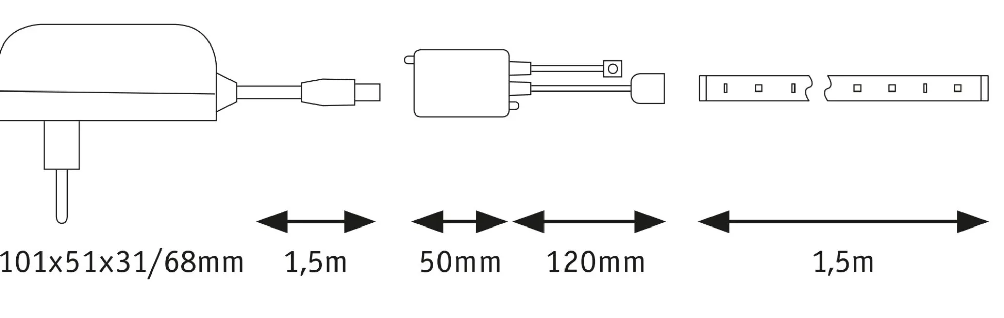 SimpLED LED Strip - RGB Komplettset