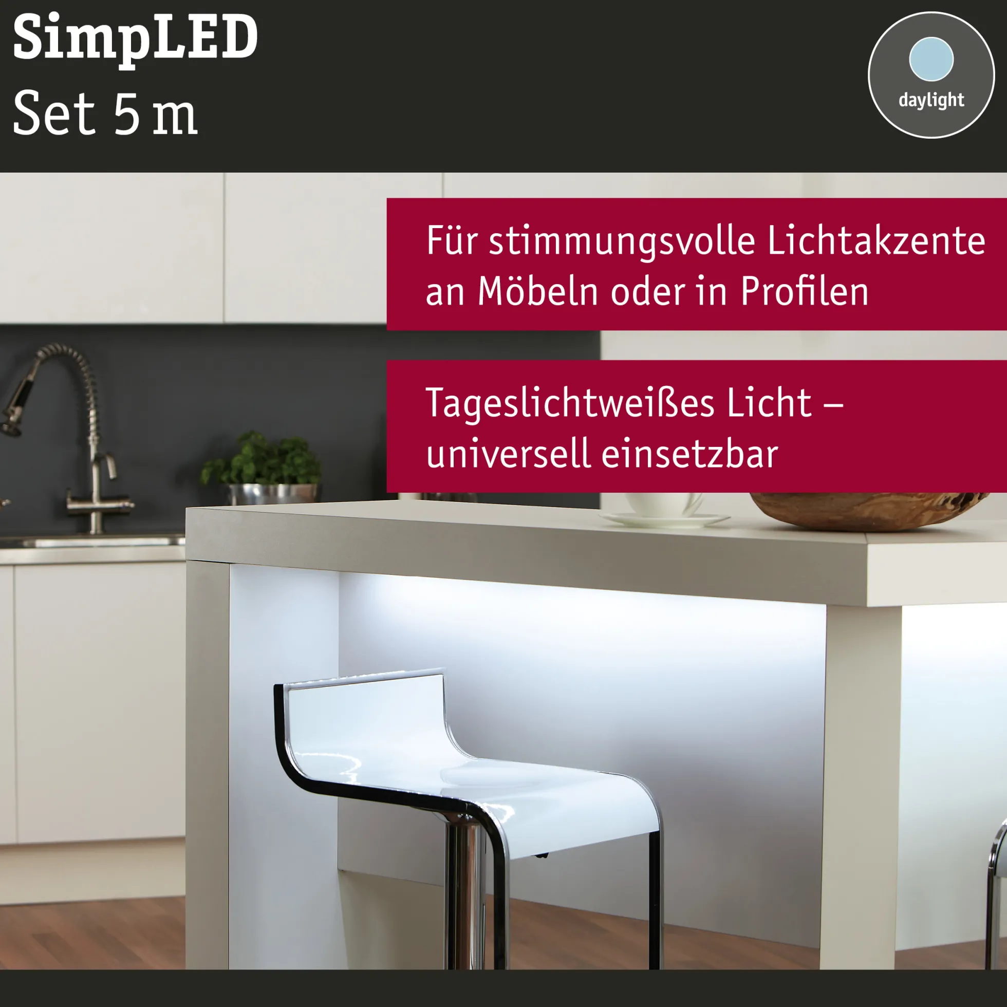 SimpLED LED Strip - Tageslichtweiß Komplettset