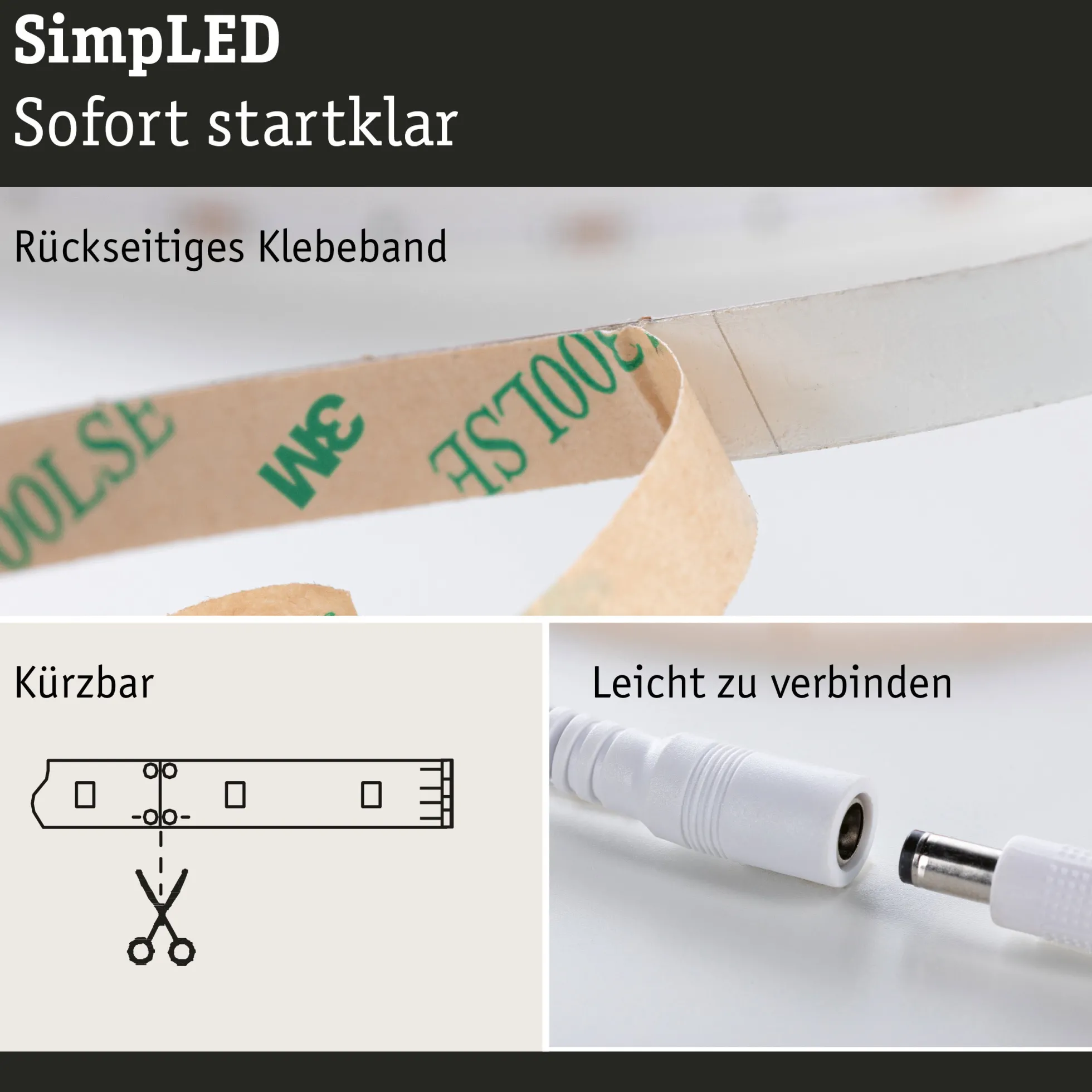 SimpLED LED Strip - Warmweiß Komplettset
