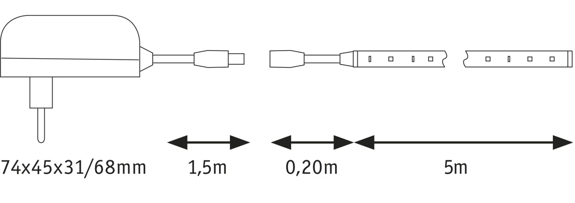 SimpLED LED Strip - Warmweiß Komplettset