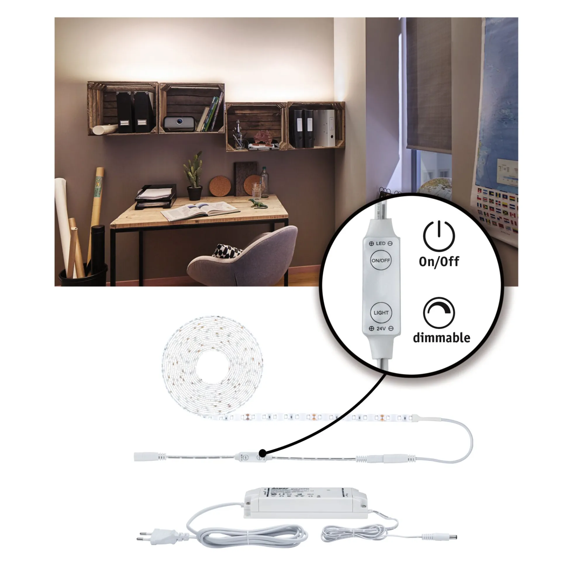 SimpLED Power LED Strip - Neutralweiß Komplettset