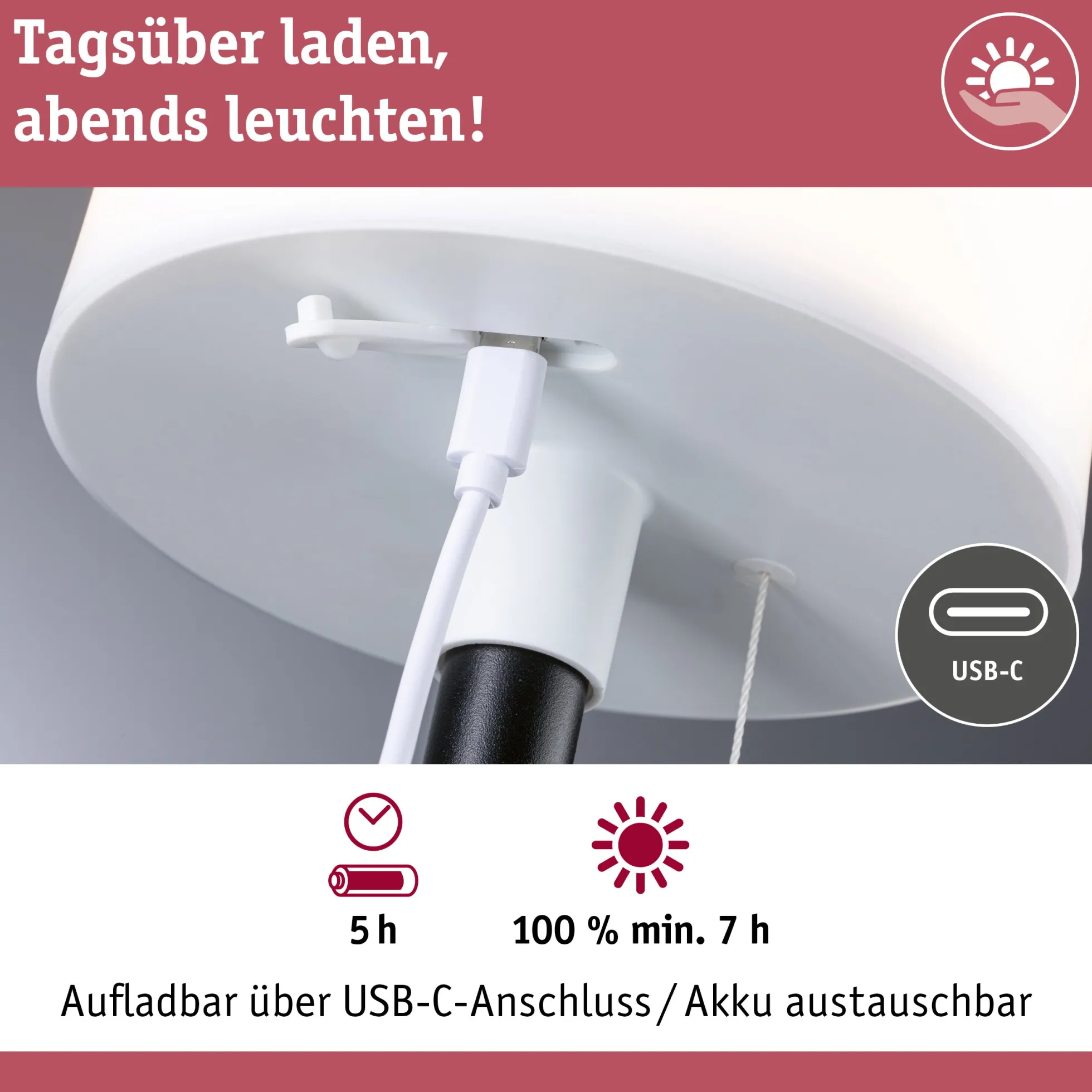 Solar Akkuleuchte - Bartja