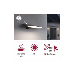 Solar LED Außenwandleuchte - Kiran