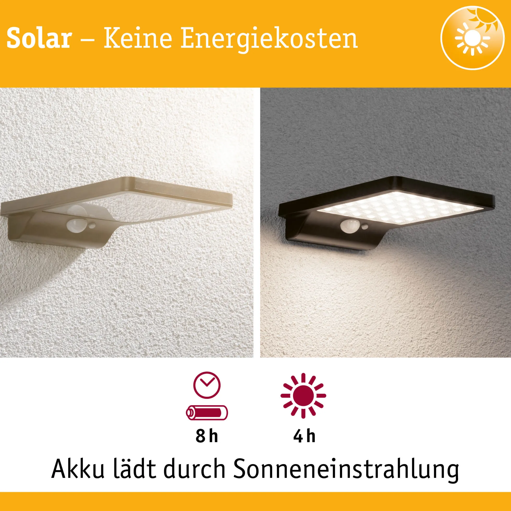 Solar LED Außenwandleuchte - Solveig