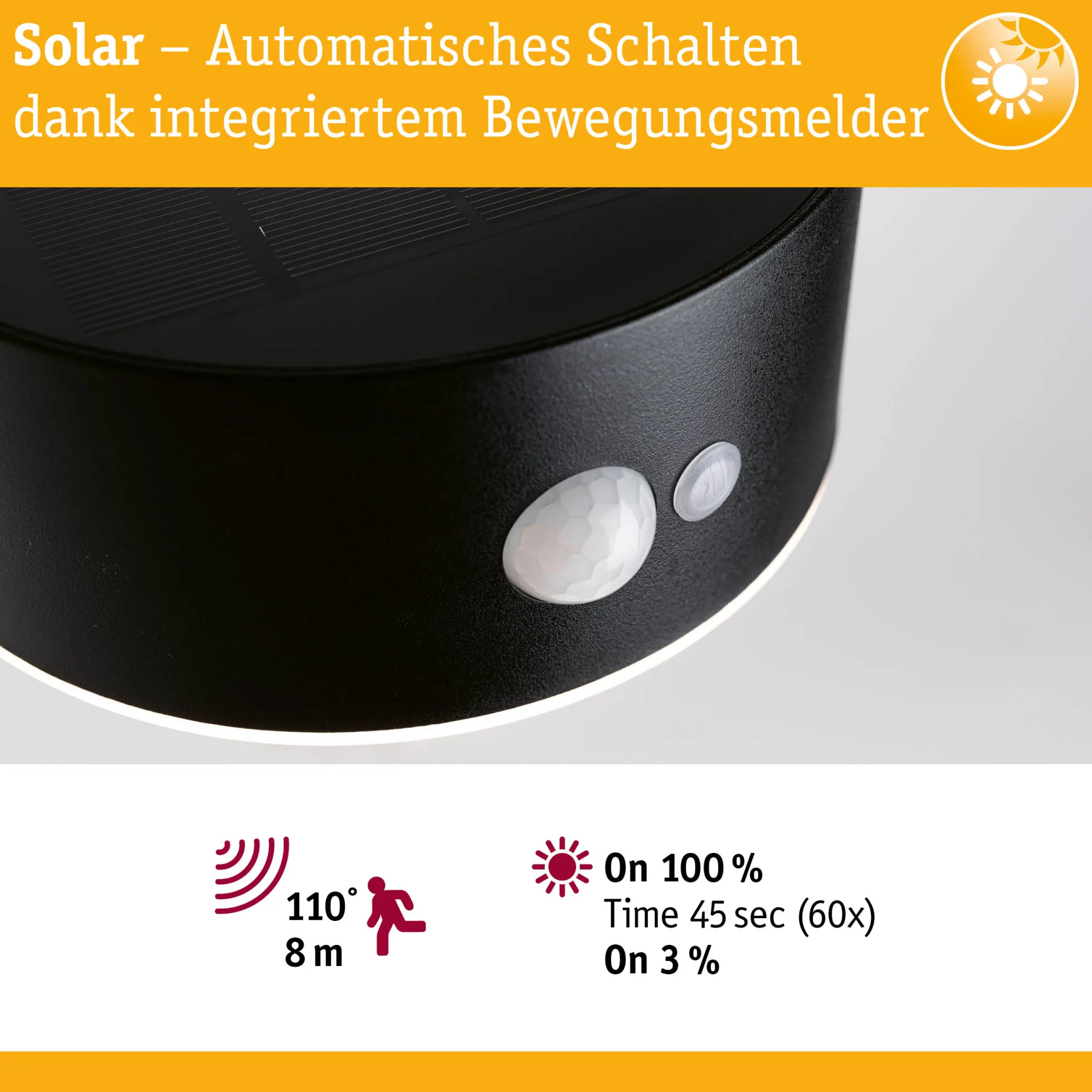 Solar LED Außenwandleuchte - Eileen