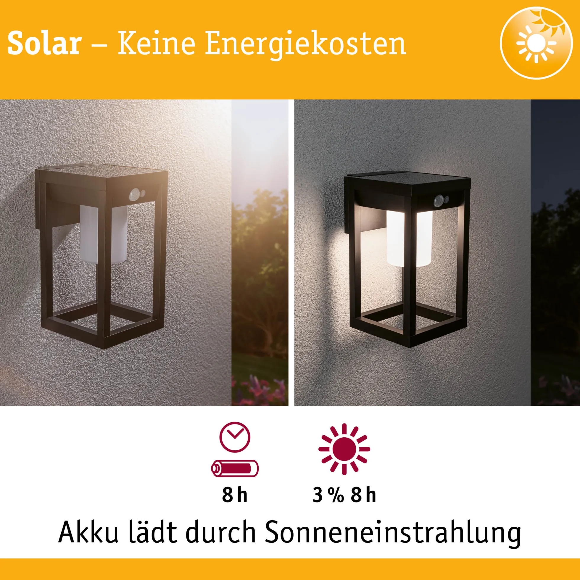 Solar LED Außenwandleuchte - Marisol