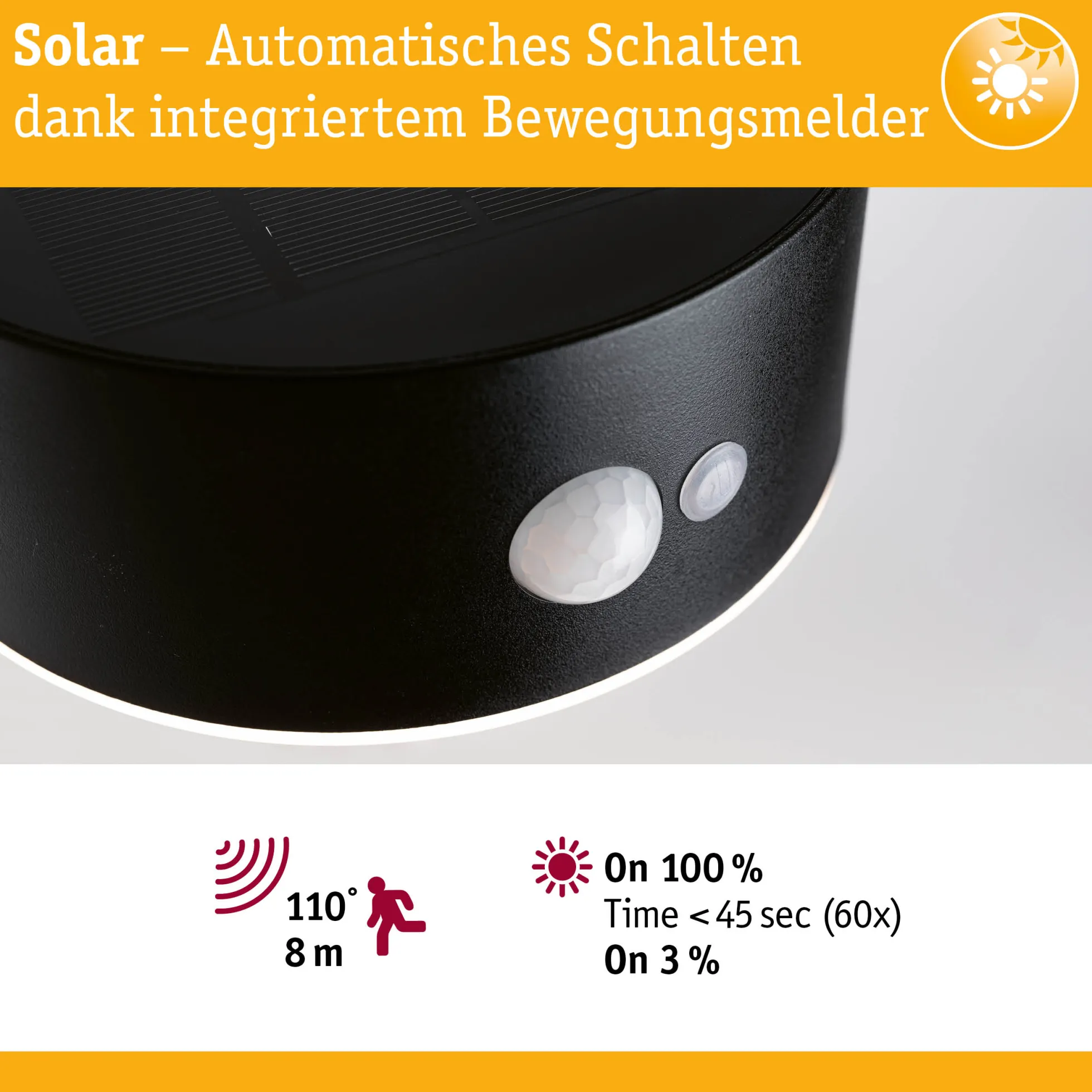 Solar LED Außenwandleuchte - Eileen insektenfreundlich