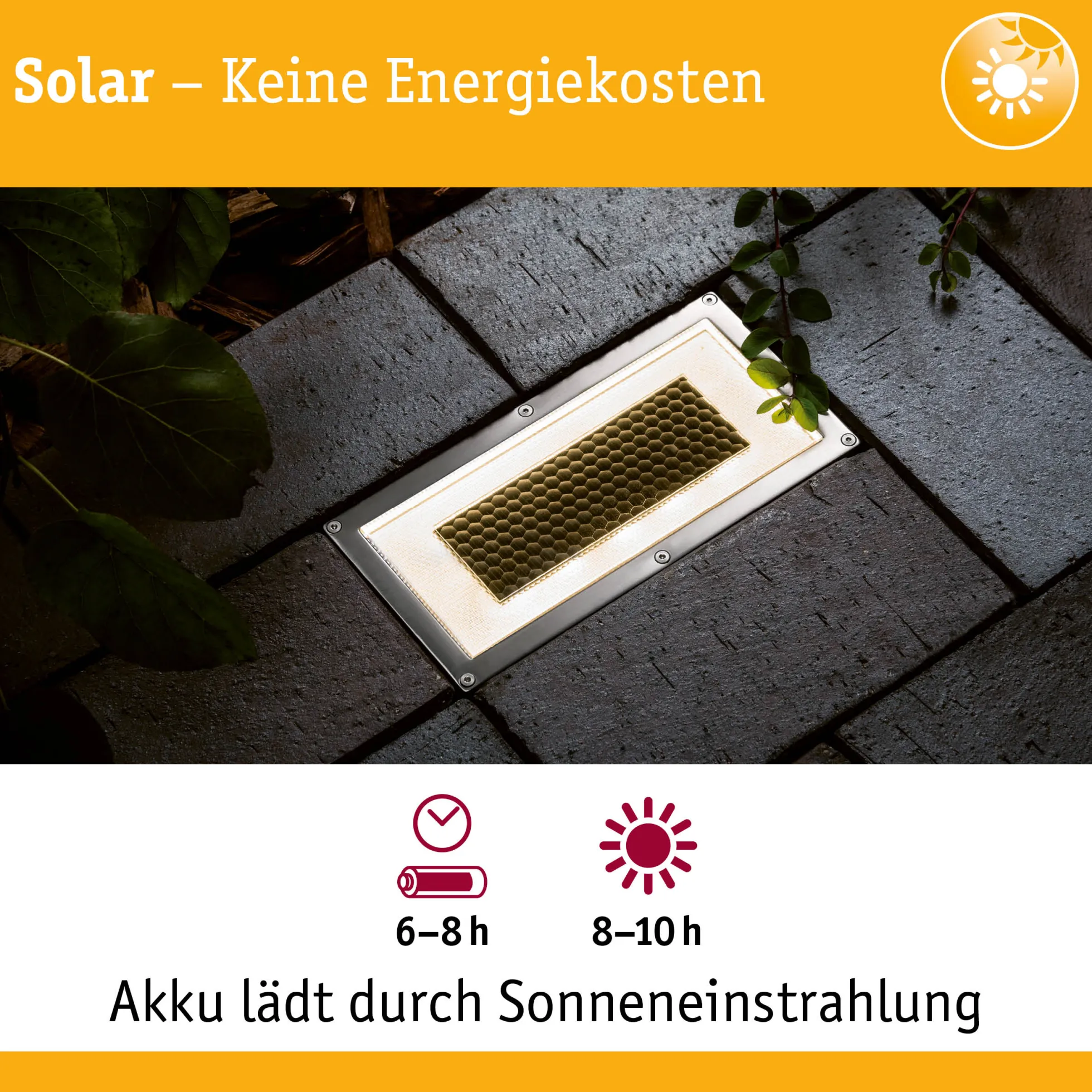 Solar LED Bodeneinbauleuchte - Box