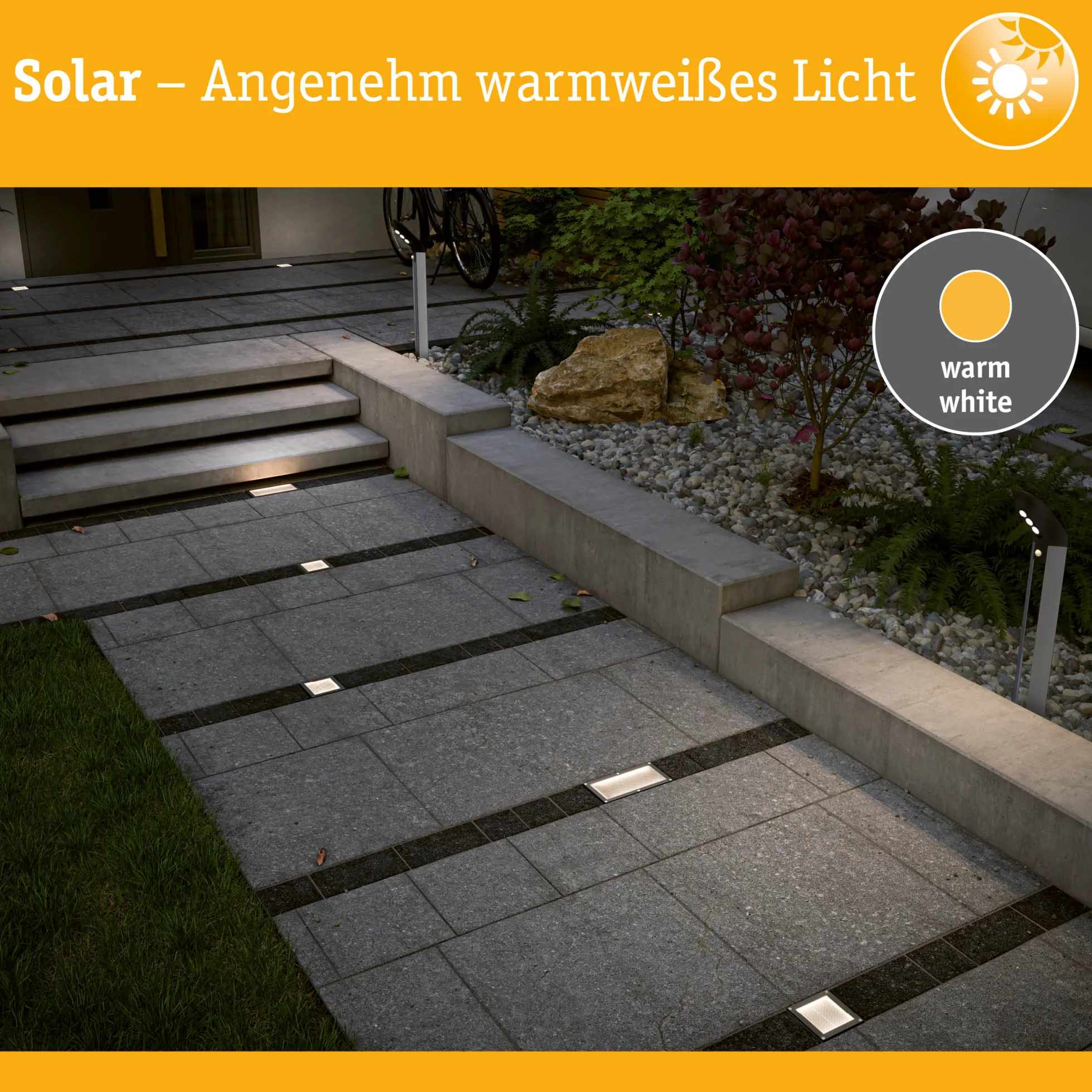 Solar LED Bodeneinbauleuchte - Cube