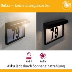 Solar LED Hausnummernleuchte - Dayton II