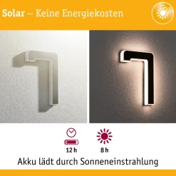 Solar LED Hausnummernleuchte - Nummer 7