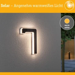 Solar LED Hausnummernleuchte - Nummer 7