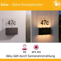 Solar LED Hausnummernleuchte - Neda insektenfreundlich