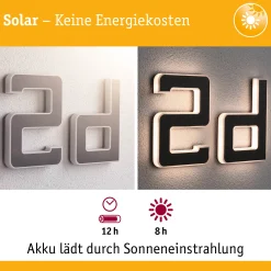 Solar LED Hausnummernleuchte - Buchstabe d