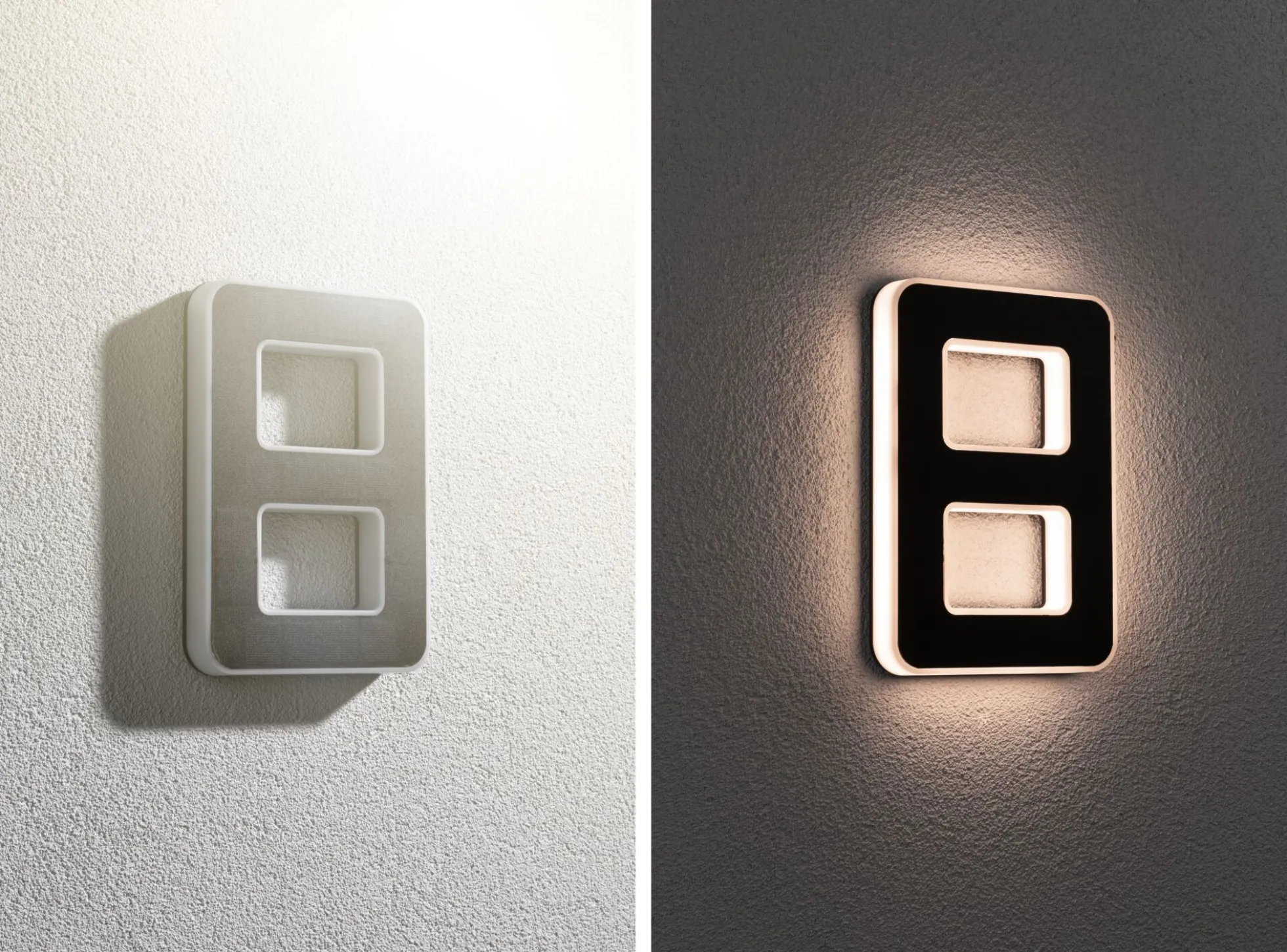 Solar LED Hausnummernleuchte - Nummer 8