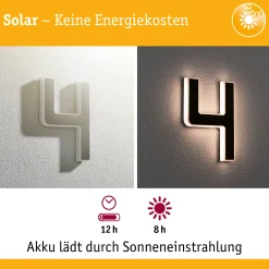 Solar LED Hausnummernleuchte - Nummer 4