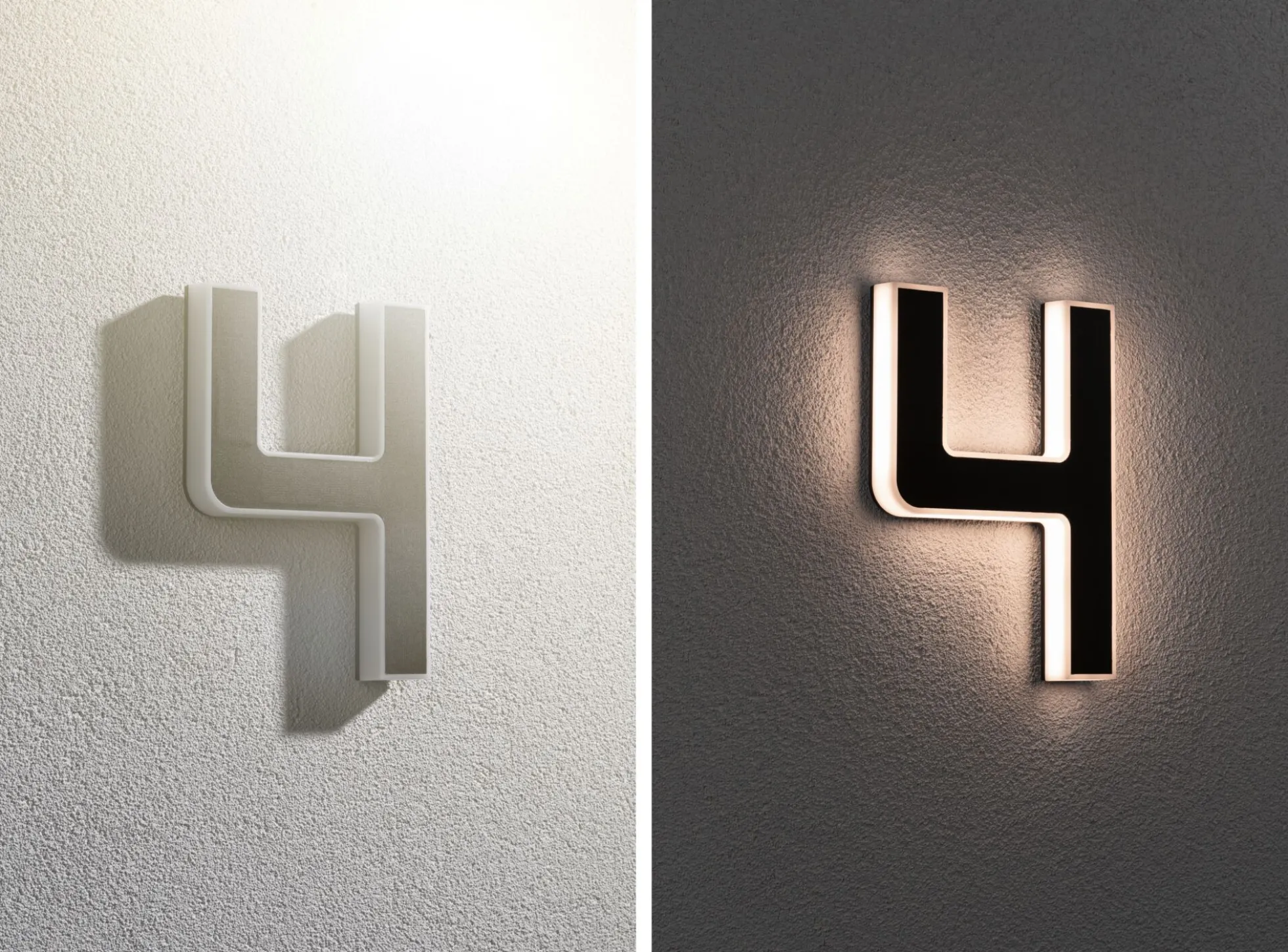 Solar LED Hausnummernleuchte - Nummer 4