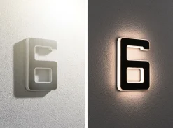 Solar LED Hausnummernleuchte - Nummer 6