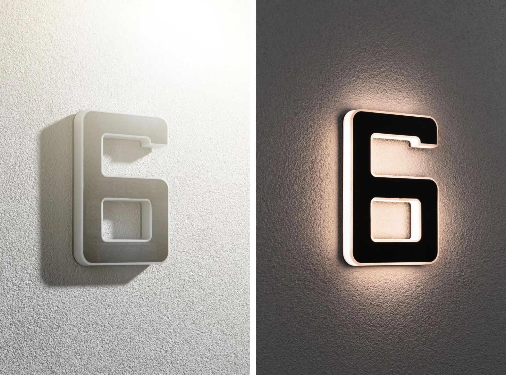 Solar LED Hausnummernleuchte - Nummer 6