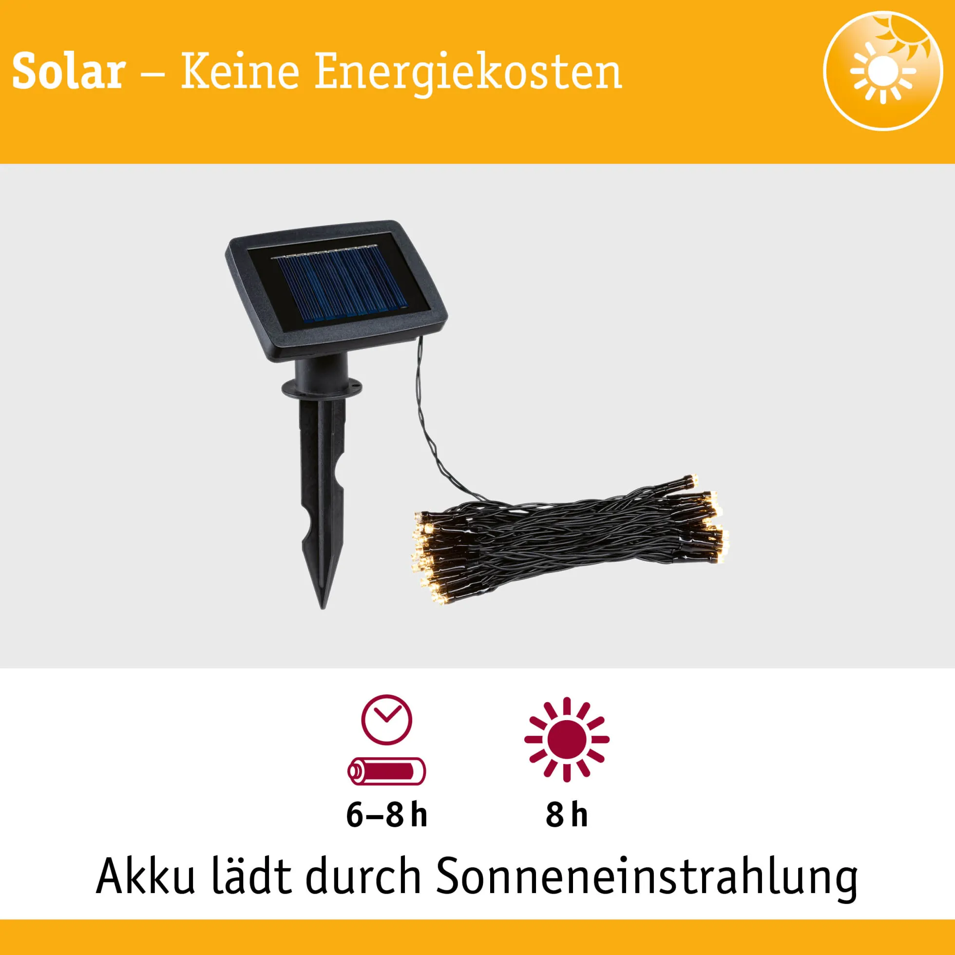 Solar LED Lichterkette - Aurinka